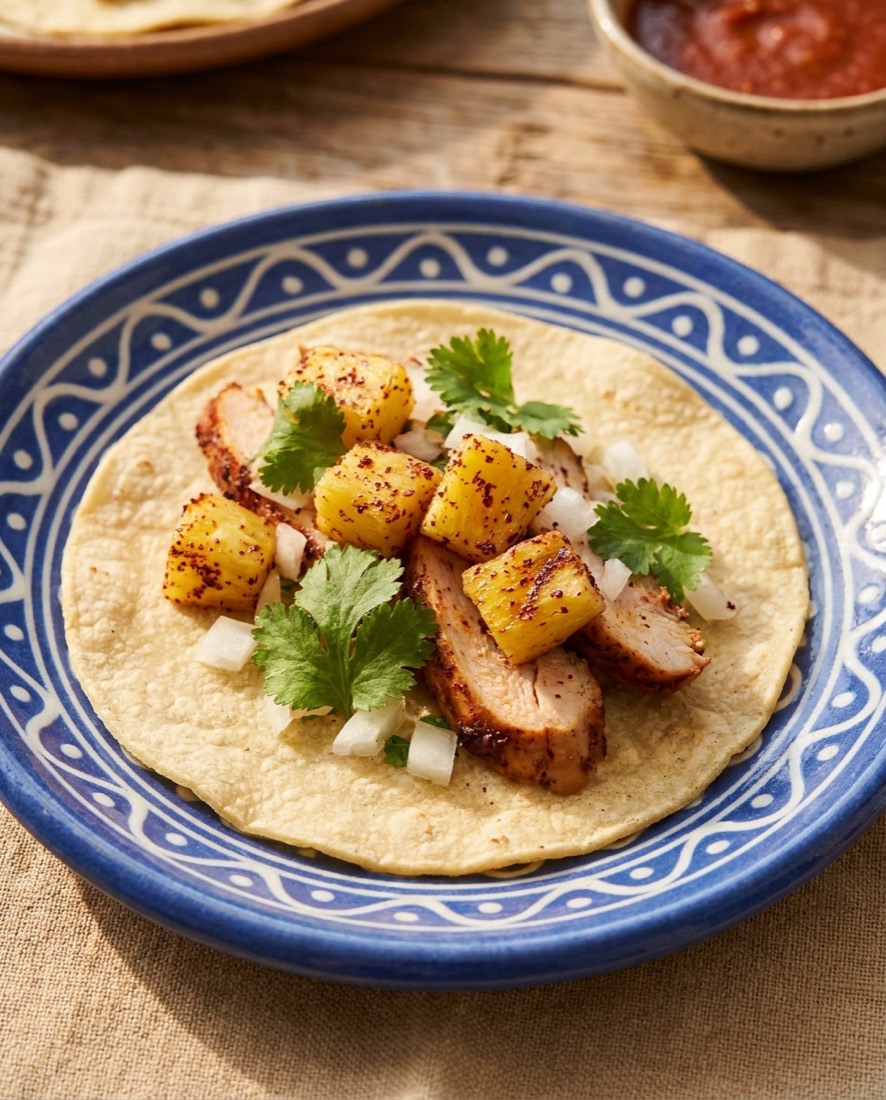 Sumac Chicken al Pastor taco