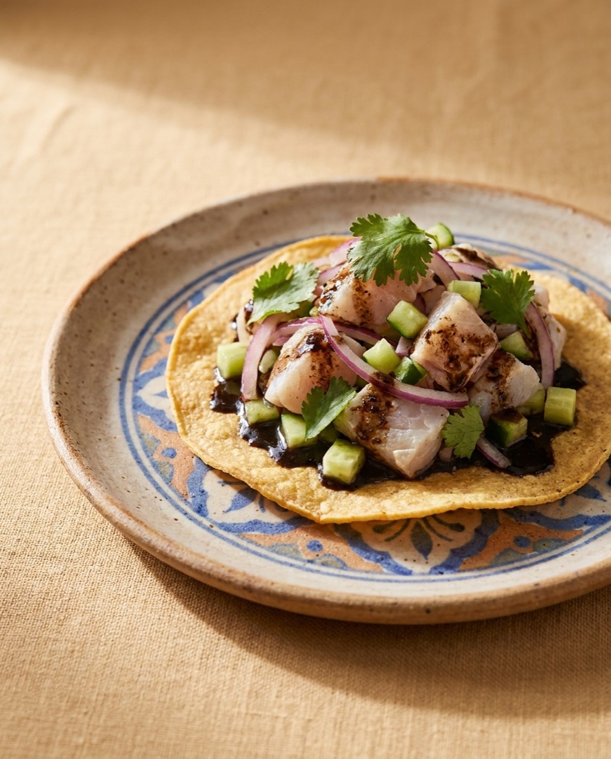 Ceviche Acapulco tostada